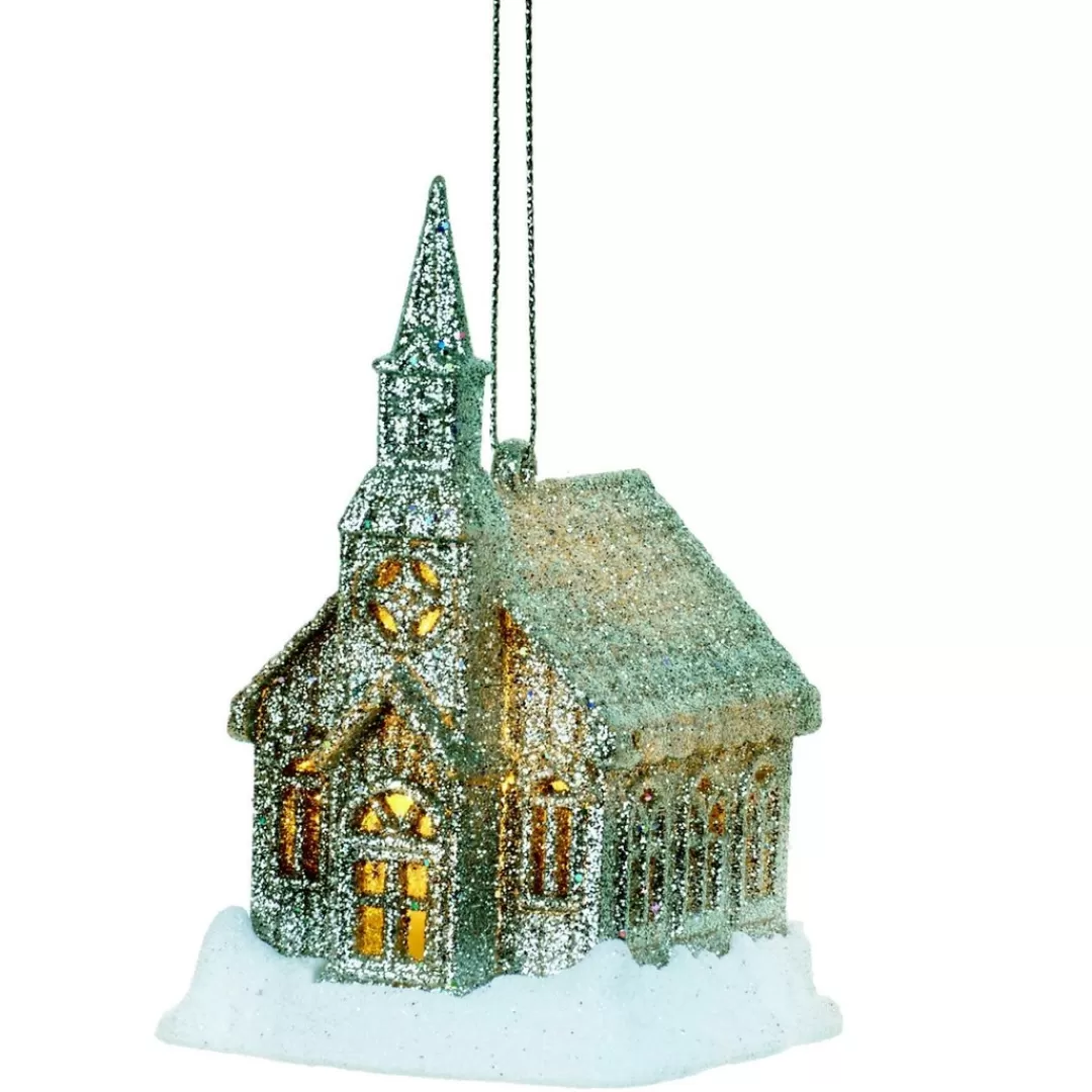 The Christmas Shop Battery Operated Lights | Silver & White Theme*Light-up Church