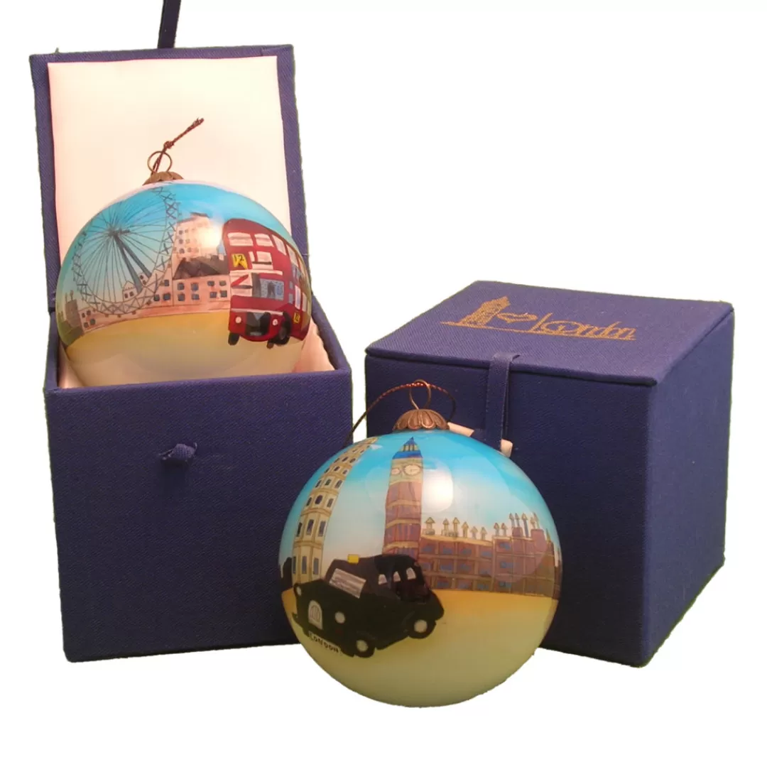 The Christmas Shop Other Colours | Glass*London Bauble - Bus & Taxi