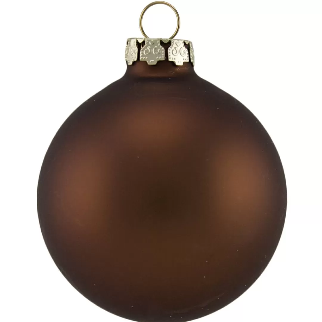 The Christmas Shop Other Colours | Glass*Matt Brown Baubles