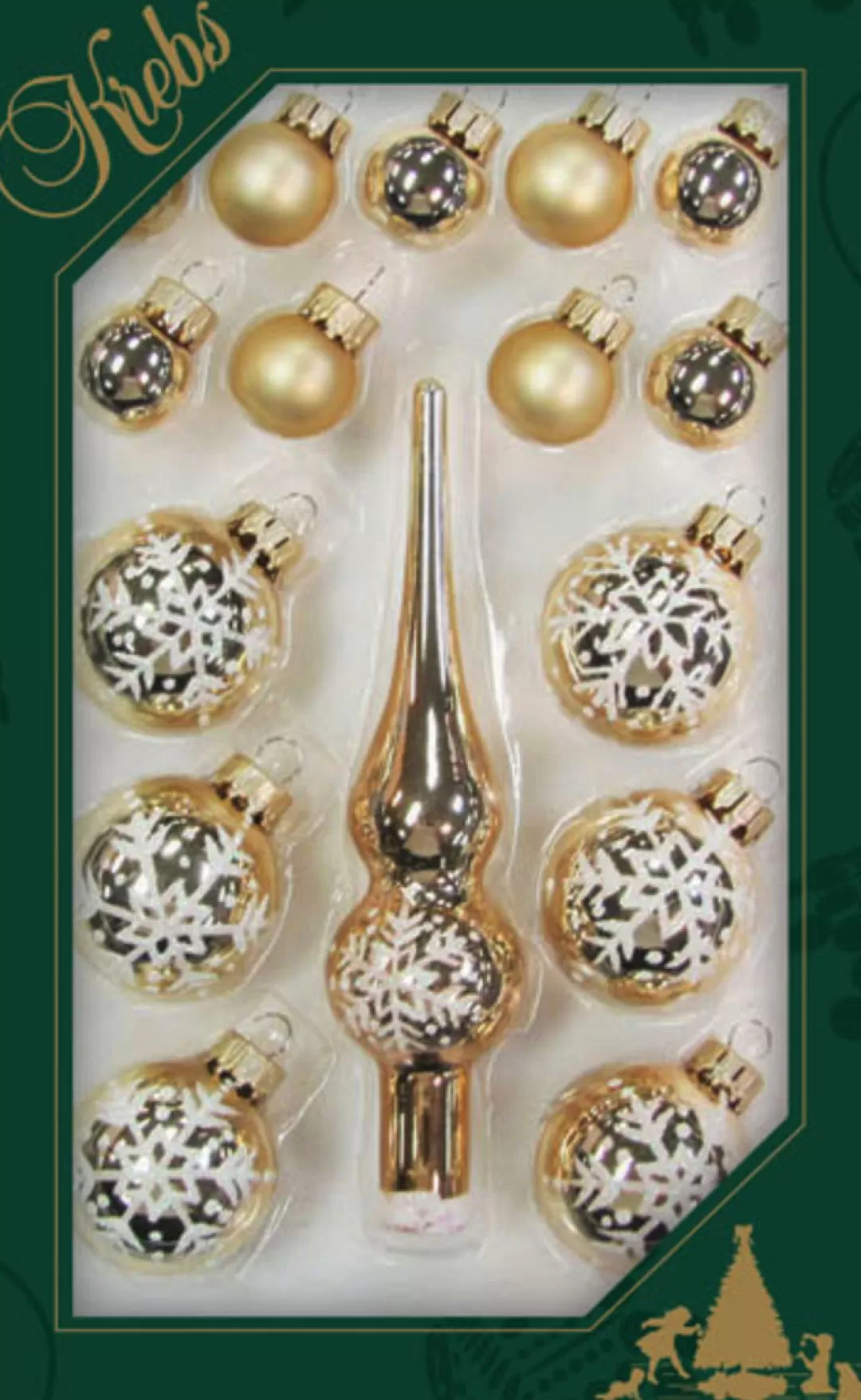 The Christmas Shop Glass | Gold Theme*Mini Gold Trim Set