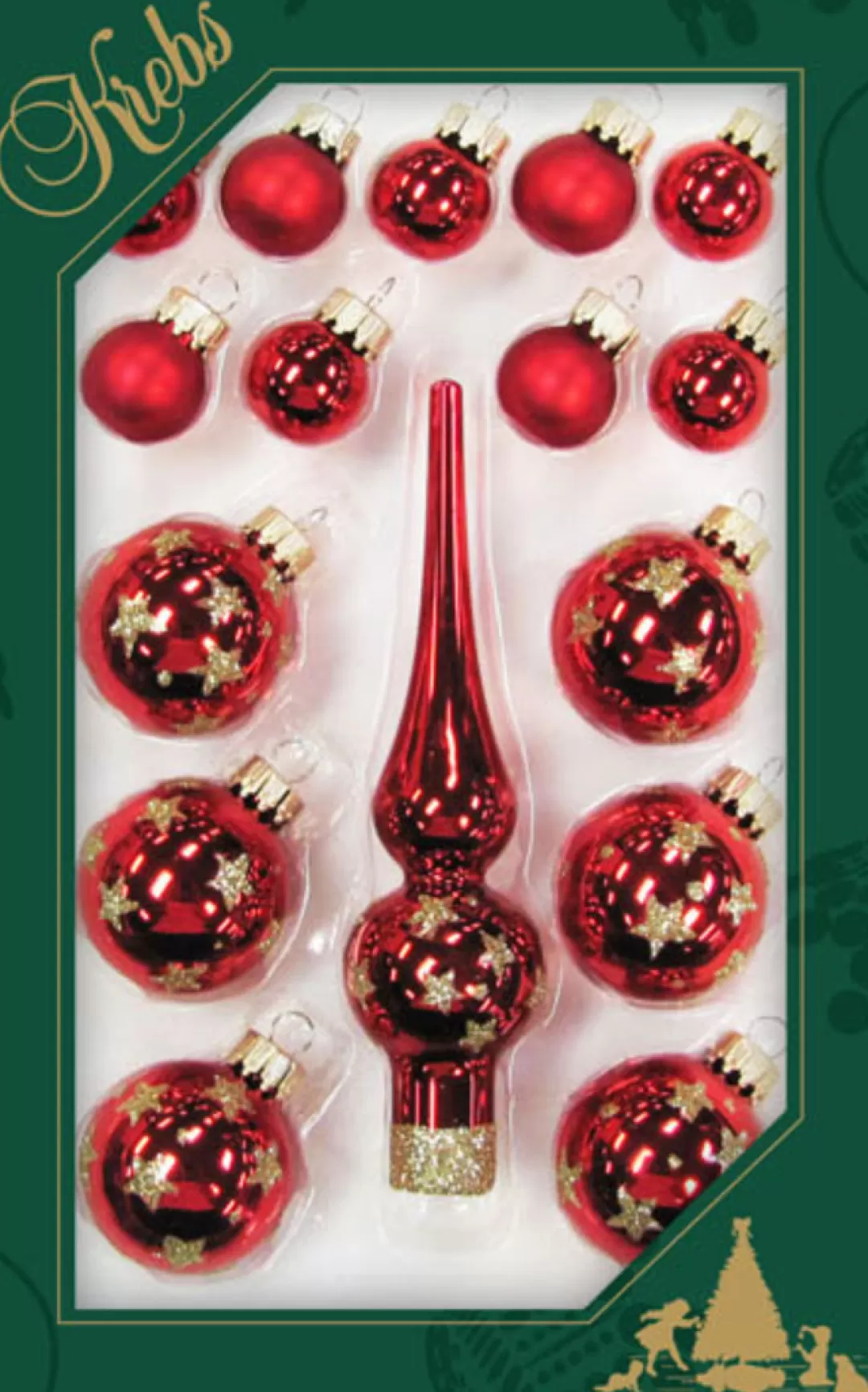 The Christmas Shop Glass | Red Theme*Mini Red Trim Set