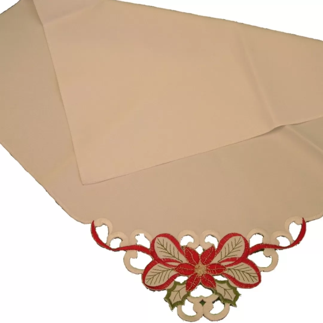 The Christmas Shop Tableware | Tablecloths*Napkins With Poinsettia Motif