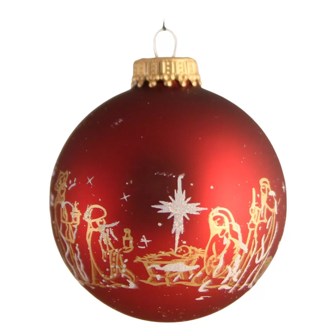 The Christmas Shop Glass | Red Theme*Nativity Glass Baubles (seconds)