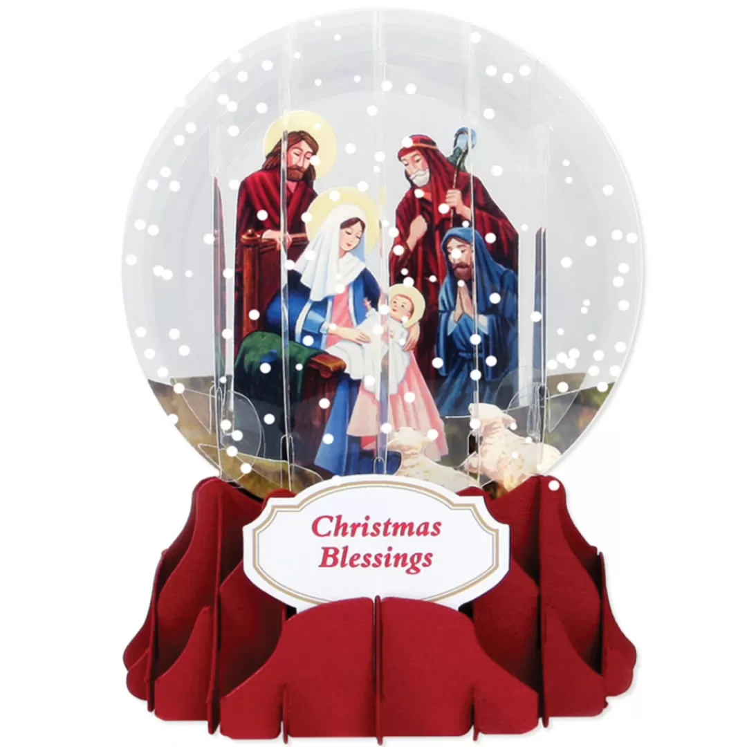 The Christmas Shop Single Cards*Nativity Globe Card