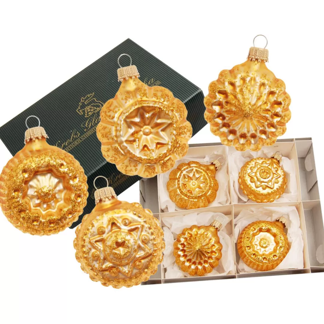 The Christmas Shop Glass | Gold Theme*Nostalgic Gold Glass Hangers