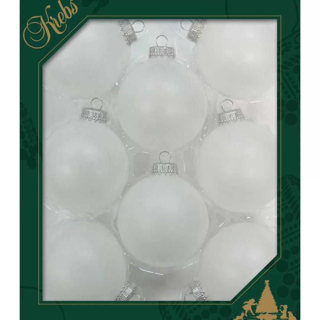 The Christmas Shop Silver & White Theme | Glass*Opaque Glass Baubles