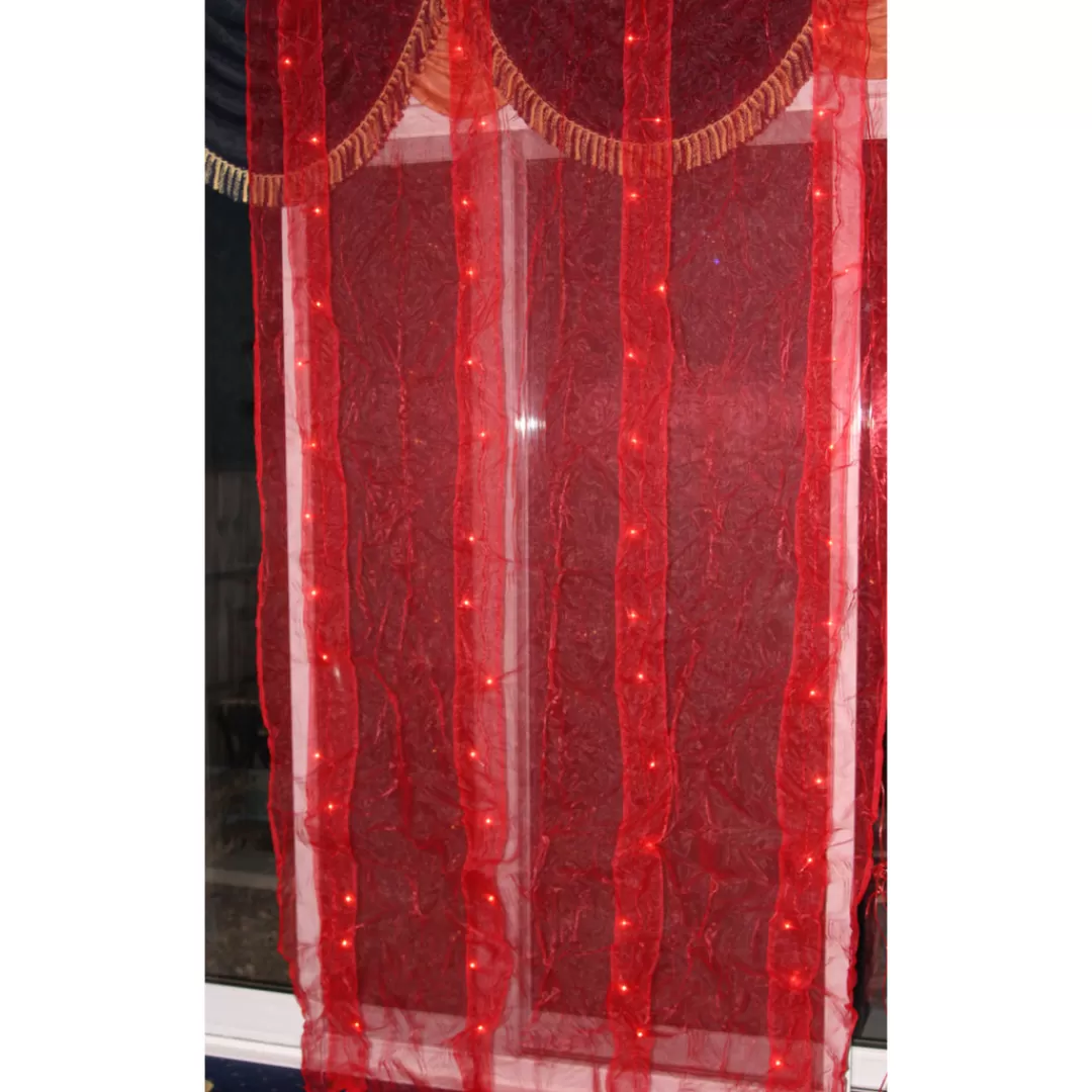 The Christmas Shop Electric Operated Lights*Organza Curtain With Lights