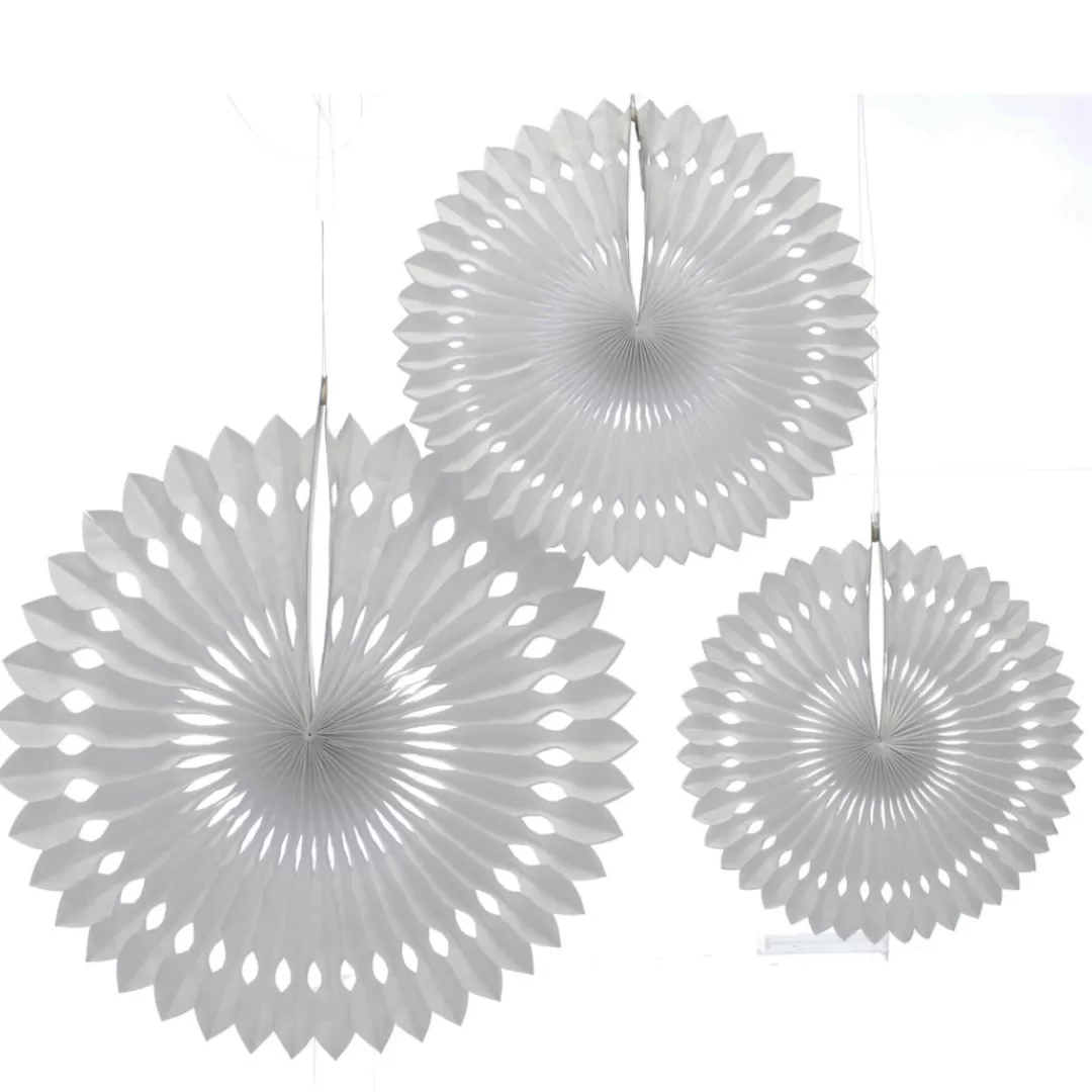 The Christmas Shop Novelties | Paper Decorations*Pack Of 3 Paper Fans