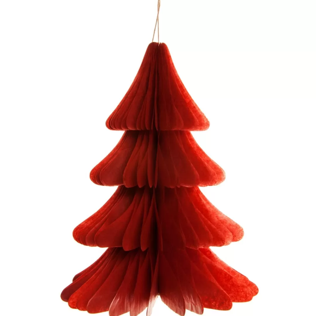 The Christmas Shop Paper Decorations | Red Theme*Paper Honeycomb Tree