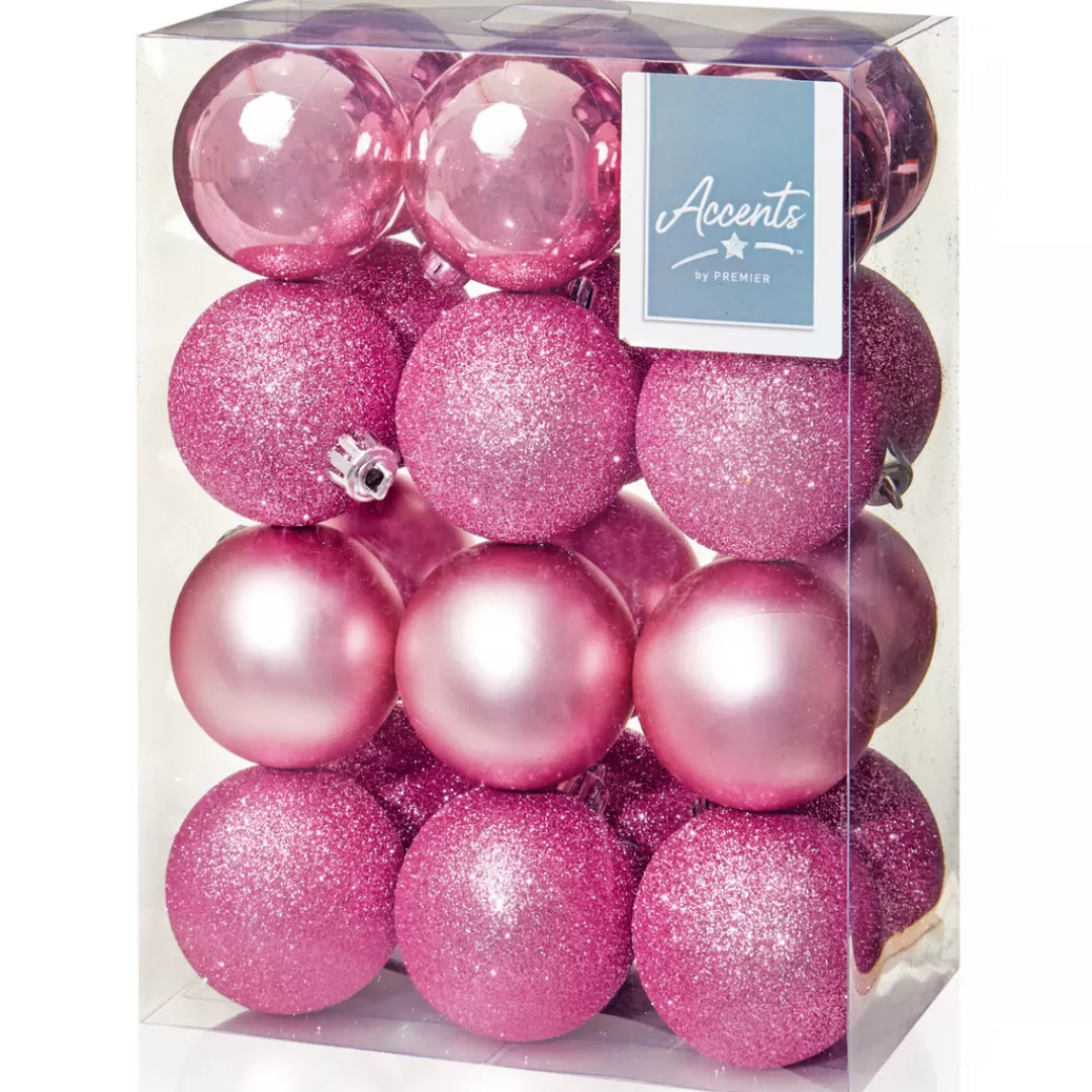 The Christmas Shop Shatterproof*Pink Shatterproof Baubles