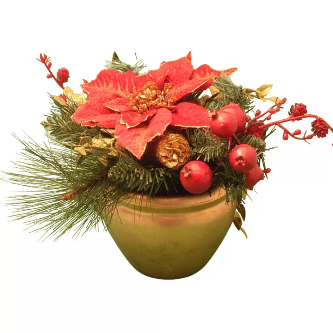 The Christmas Shop Picks & Berries*Poinsettia Arrangement