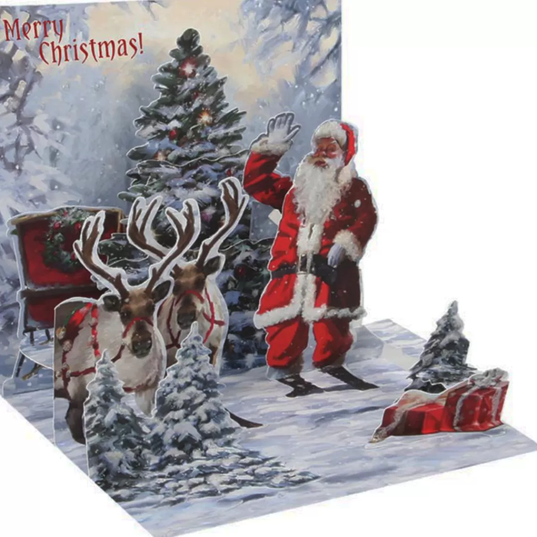 The Christmas Shop Single Cards*Pop-up Santa Card