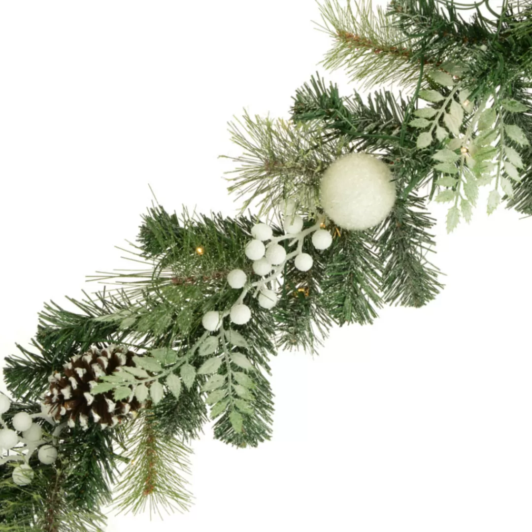 The Christmas Shop Garlands*Prelit Frosted Berry Garland