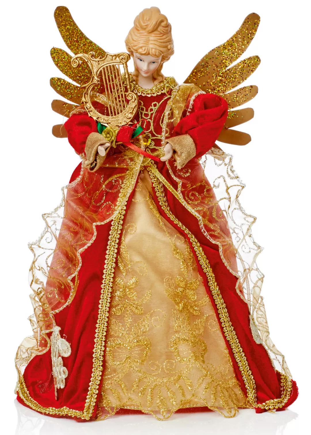 The Christmas Shop Treetop Angels | Red Theme*Red & Gold Treetop Angel