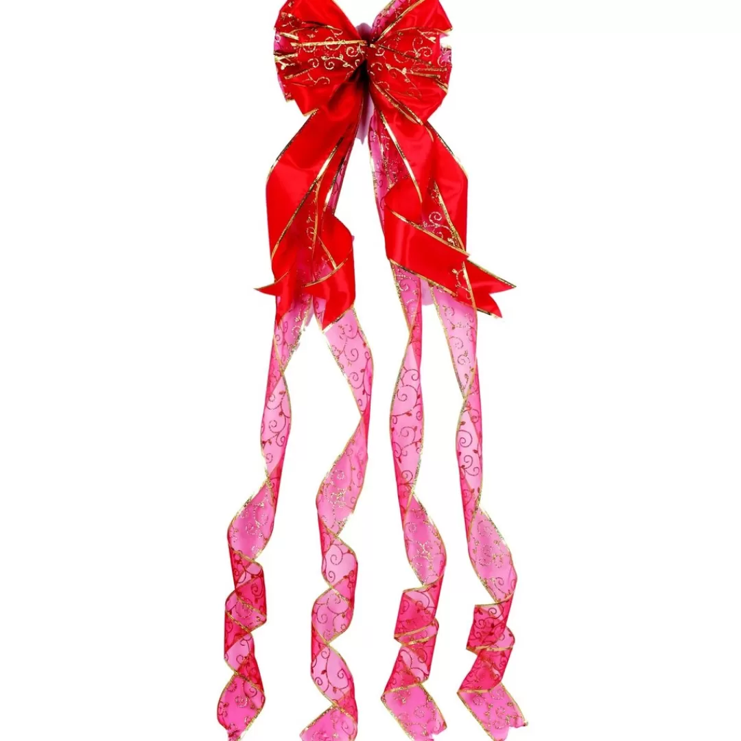 The Christmas Shop Treetop Stars | Red Theme*Red & Gold Treetop Bow