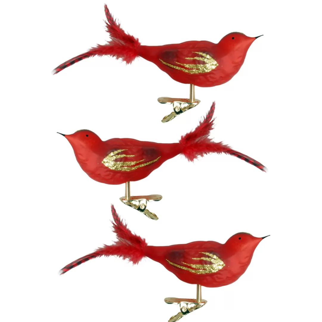 The Christmas Shop Glass | Red Theme*Red Glass Birds