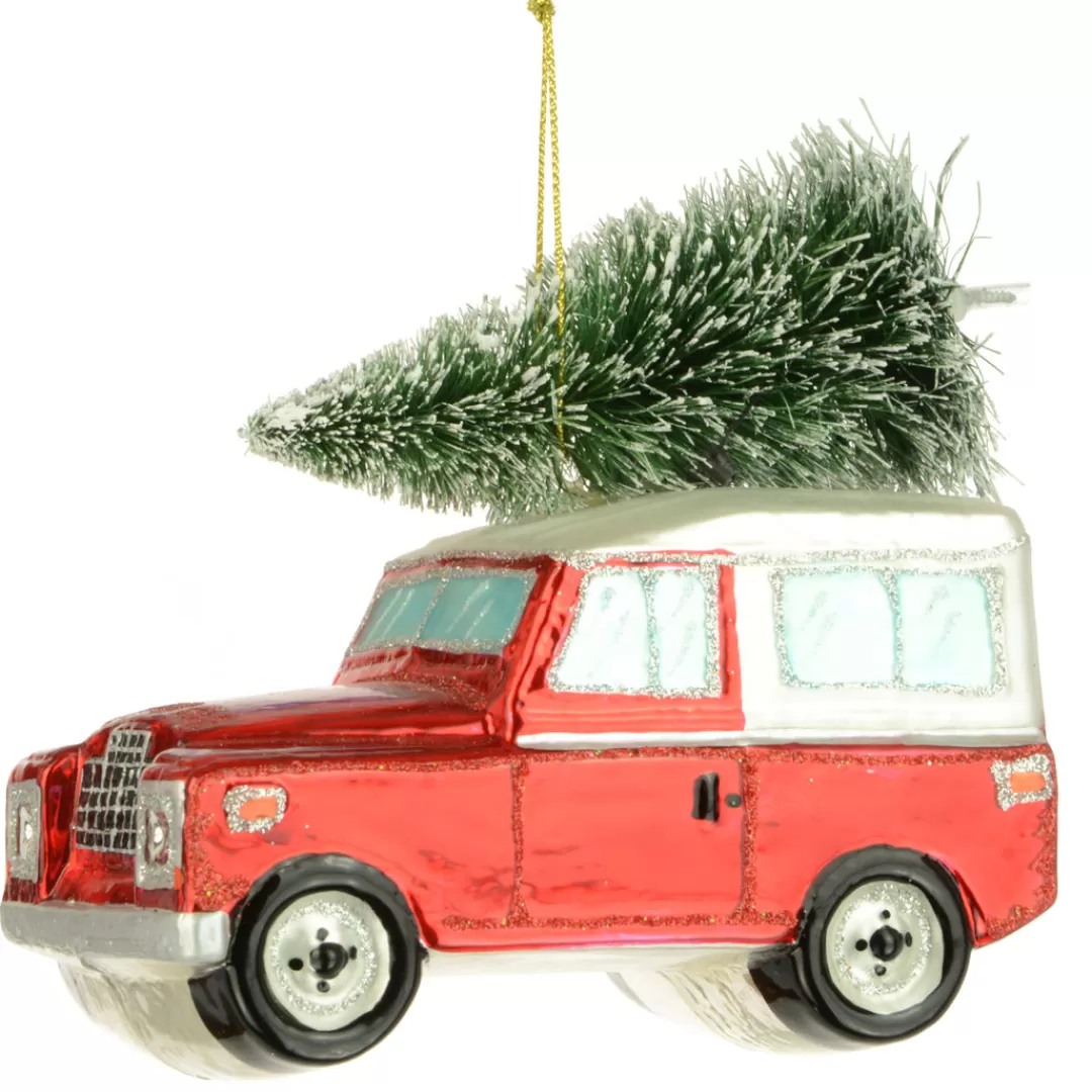 The Christmas Shop Glass | Red Theme*Red Land Rover