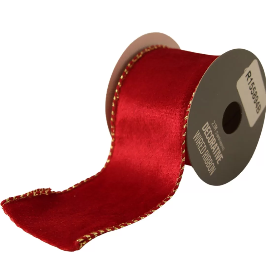 The Christmas Shop Ribbon | Red Theme*Red Velvet Ribbon