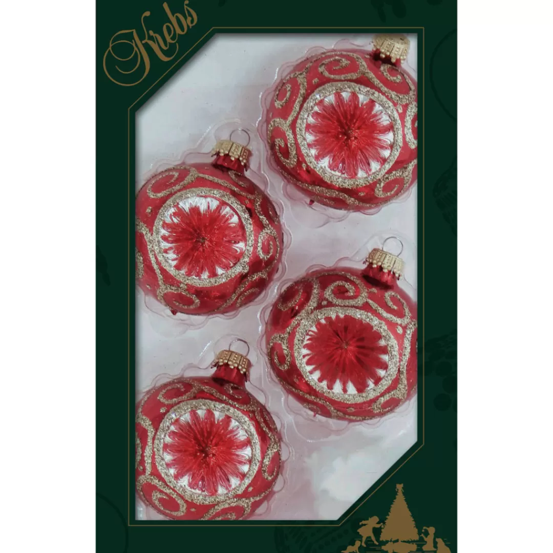 The Christmas Shop Glass | Red Theme*Reflector Baubles