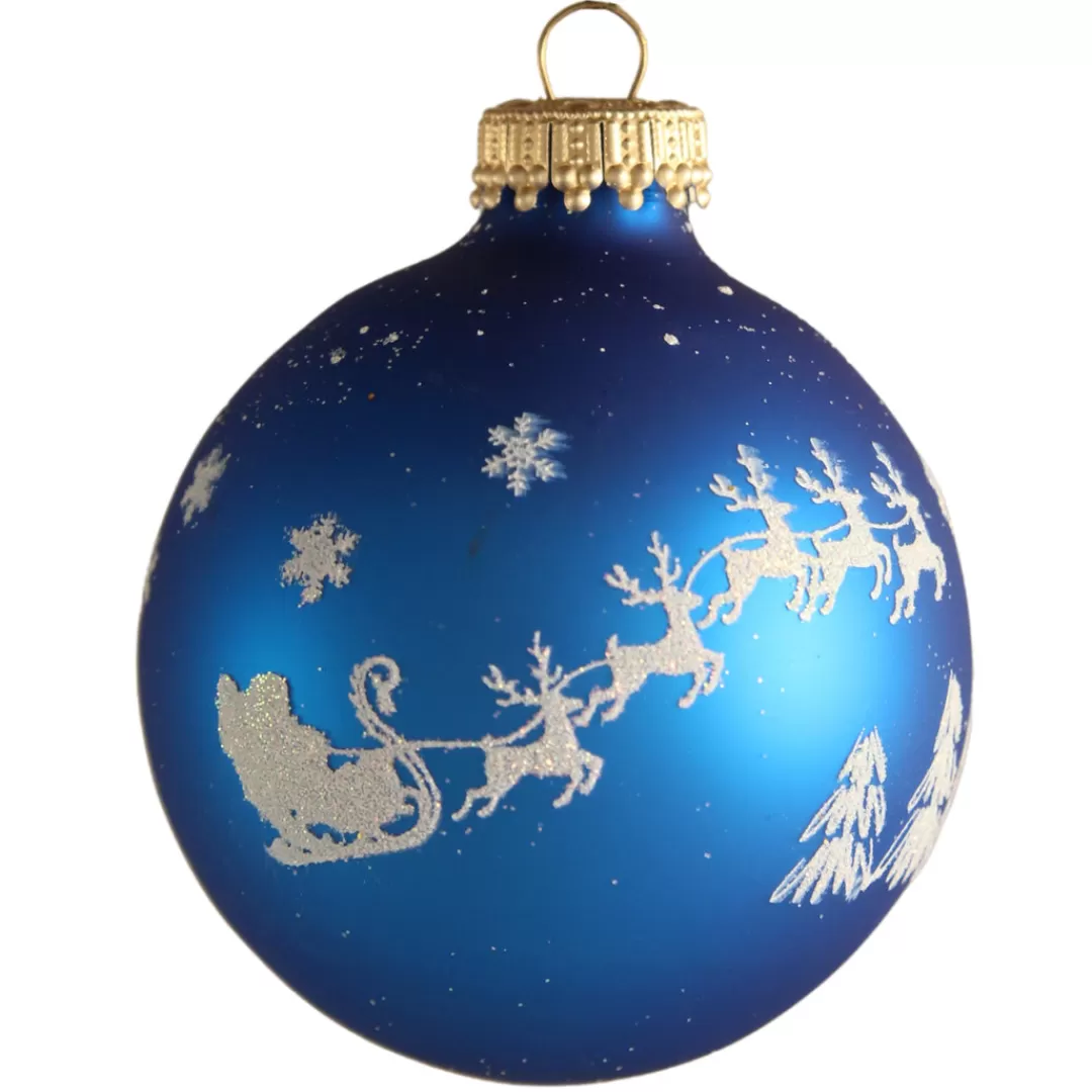 The Christmas Shop Glass | Glass*Santa's Sleighride Baubles