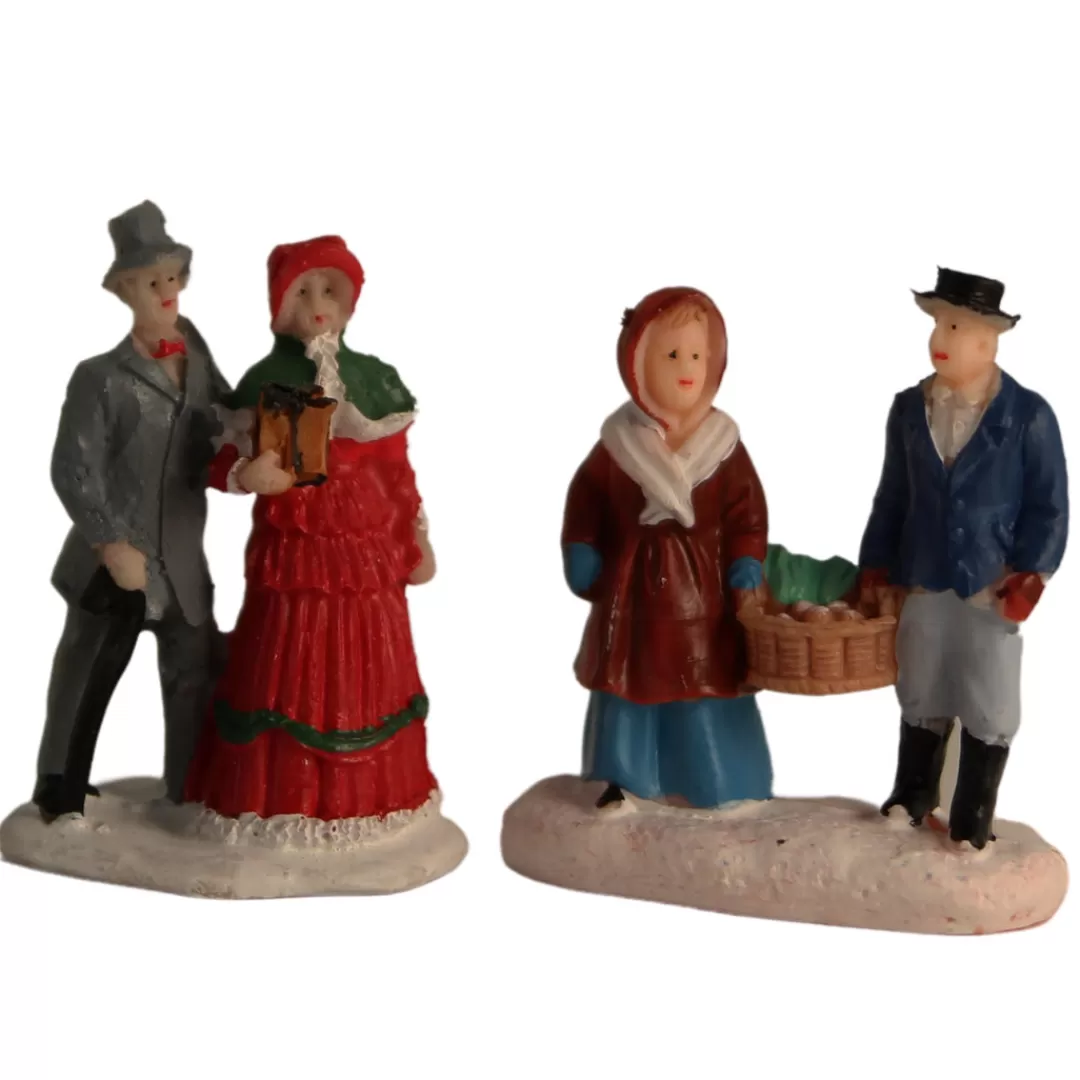 The Christmas Shop Lighted Houses | Christmas Figures*Set Of 2 Couples