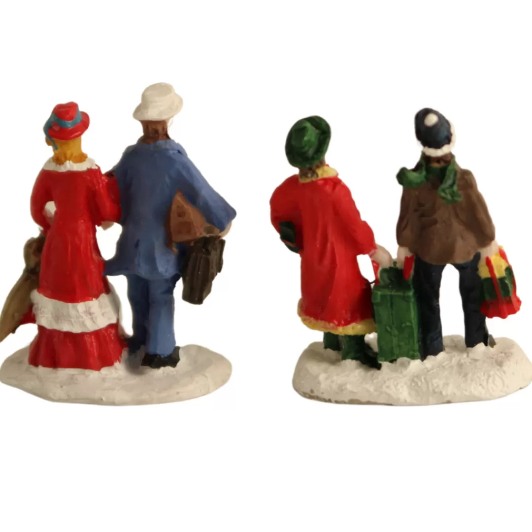 The Christmas Shop Lighted Houses | Christmas Figures*Set Of 2 Couples