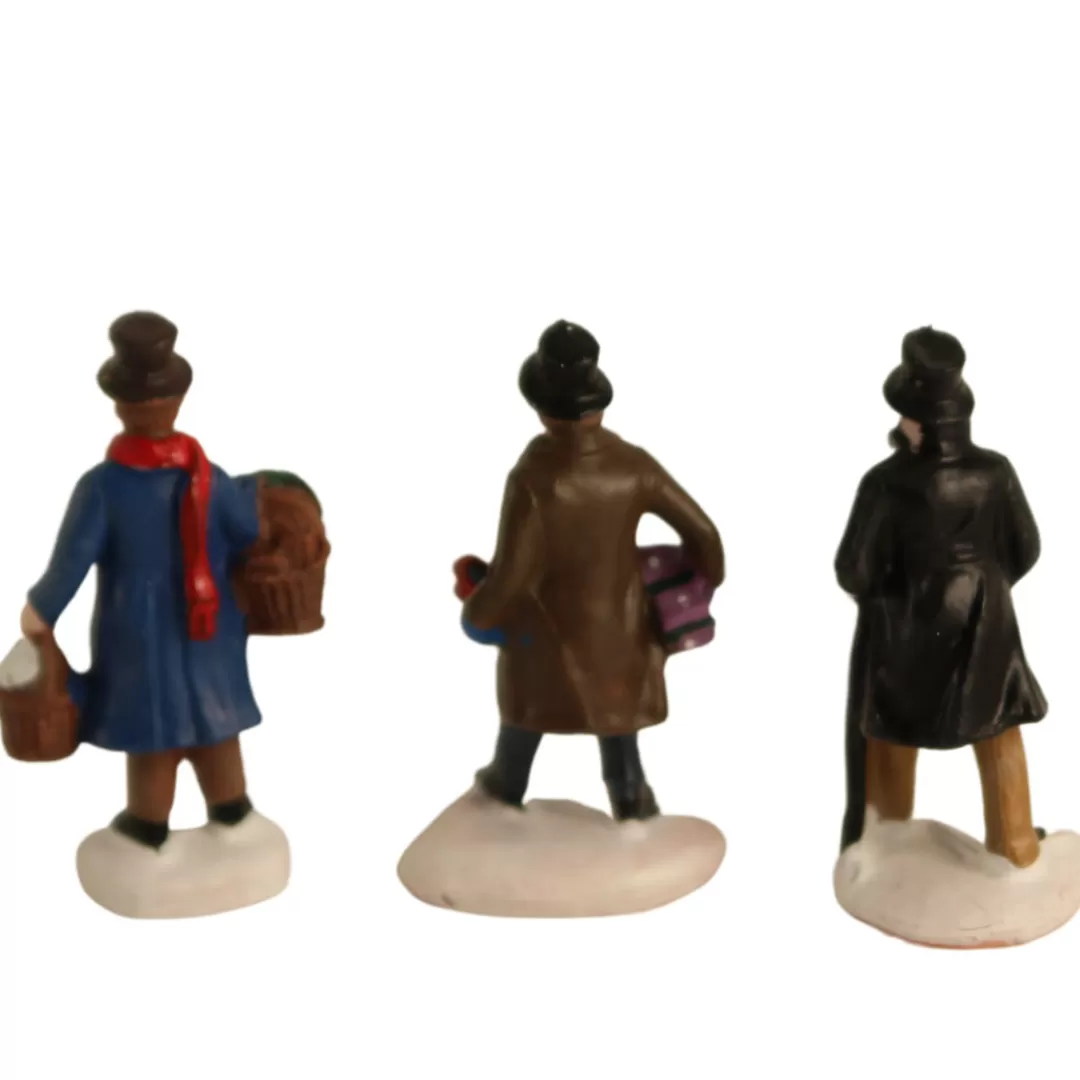 The Christmas Shop Lighted Houses | Christmas Figures*Set Of 3 Miniature Figures