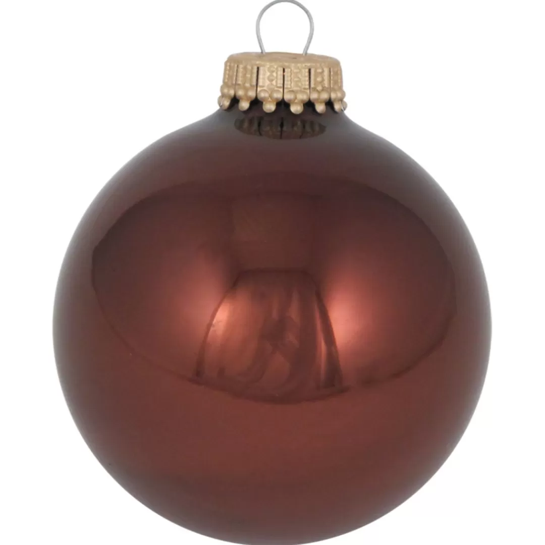 The Christmas Shop Other Colours | Glass*Shiny Brown Baubles