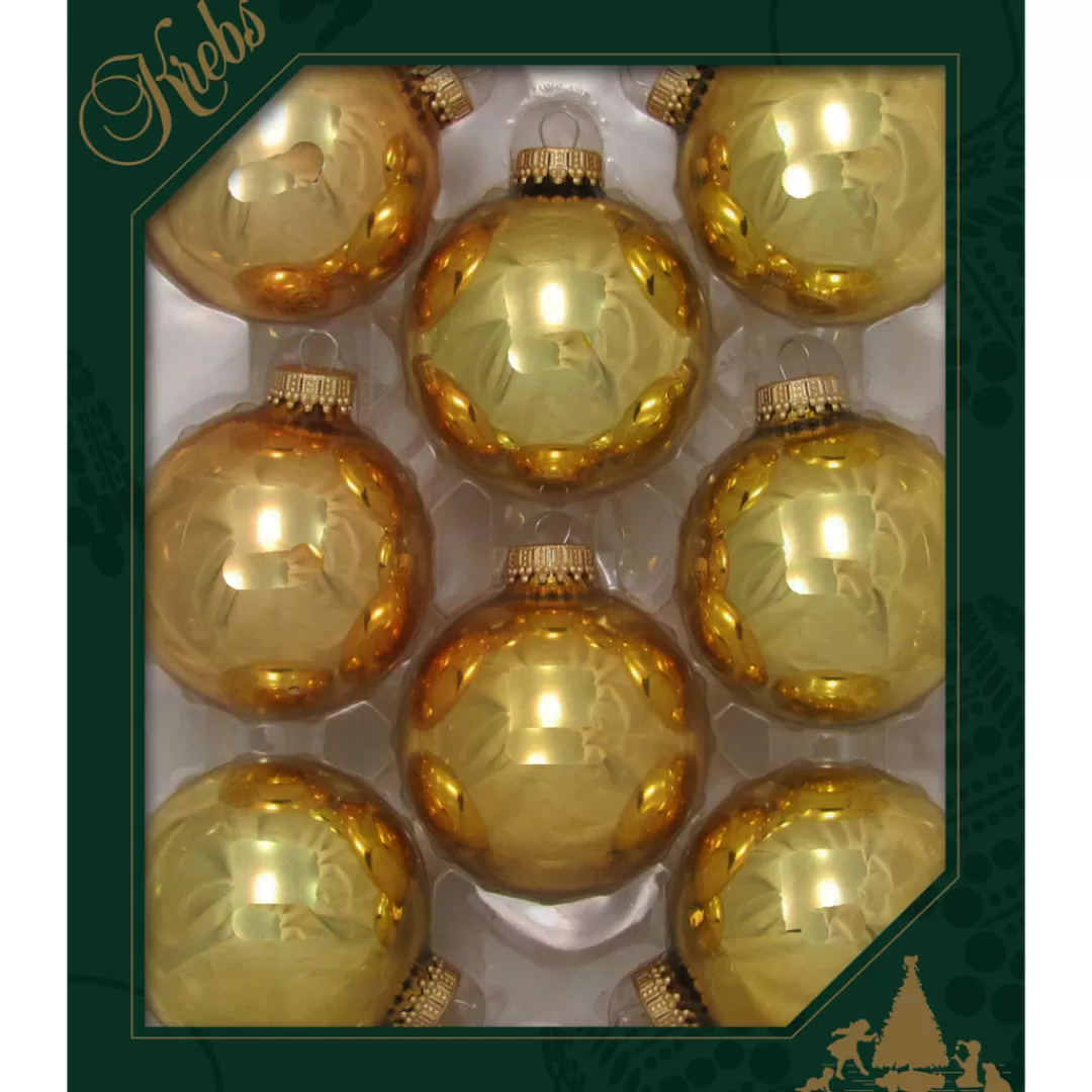 The Christmas Shop Gold Theme | Glass*Shiny Gold Baubles