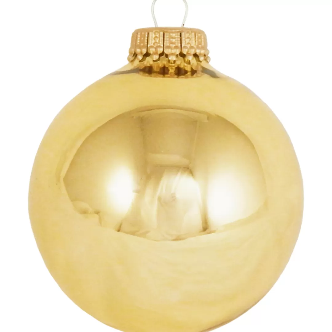 The Christmas Shop Gold Theme | Glass*Shiny Gold Baubles