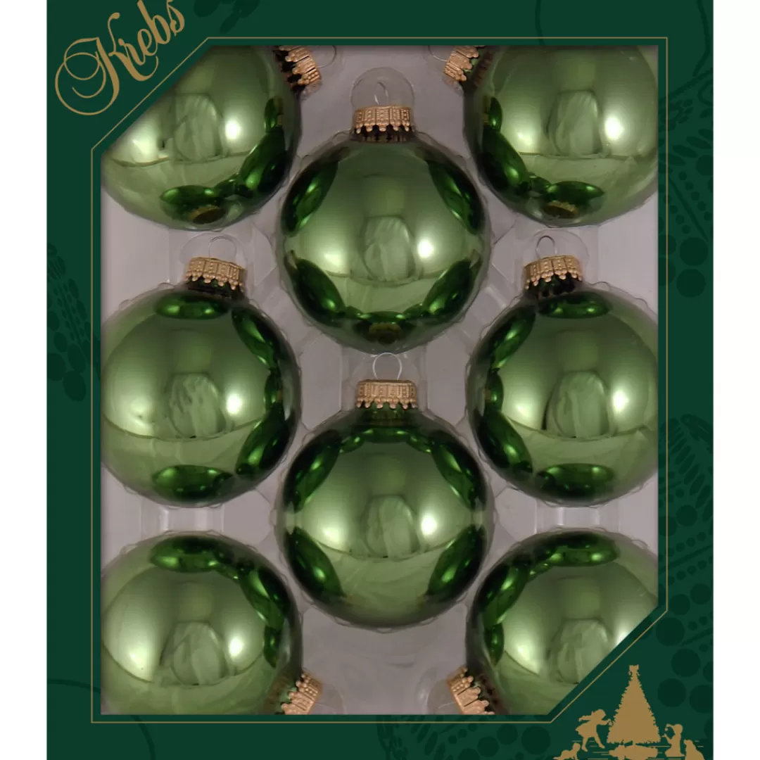 The Christmas Shop Other Colours | Glass*Shiny Mid-Green Baubles