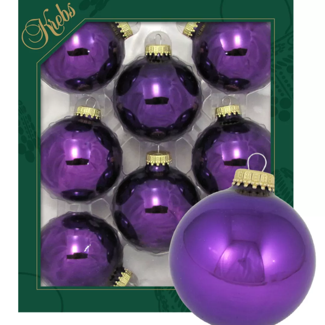 The Christmas Shop Other Colours | Glass*Shiny Purple Baubles