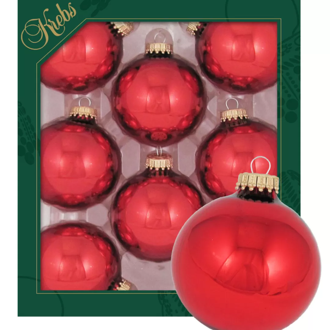 The Christmas Shop Red Theme | Glass*Shiny Red Baubles