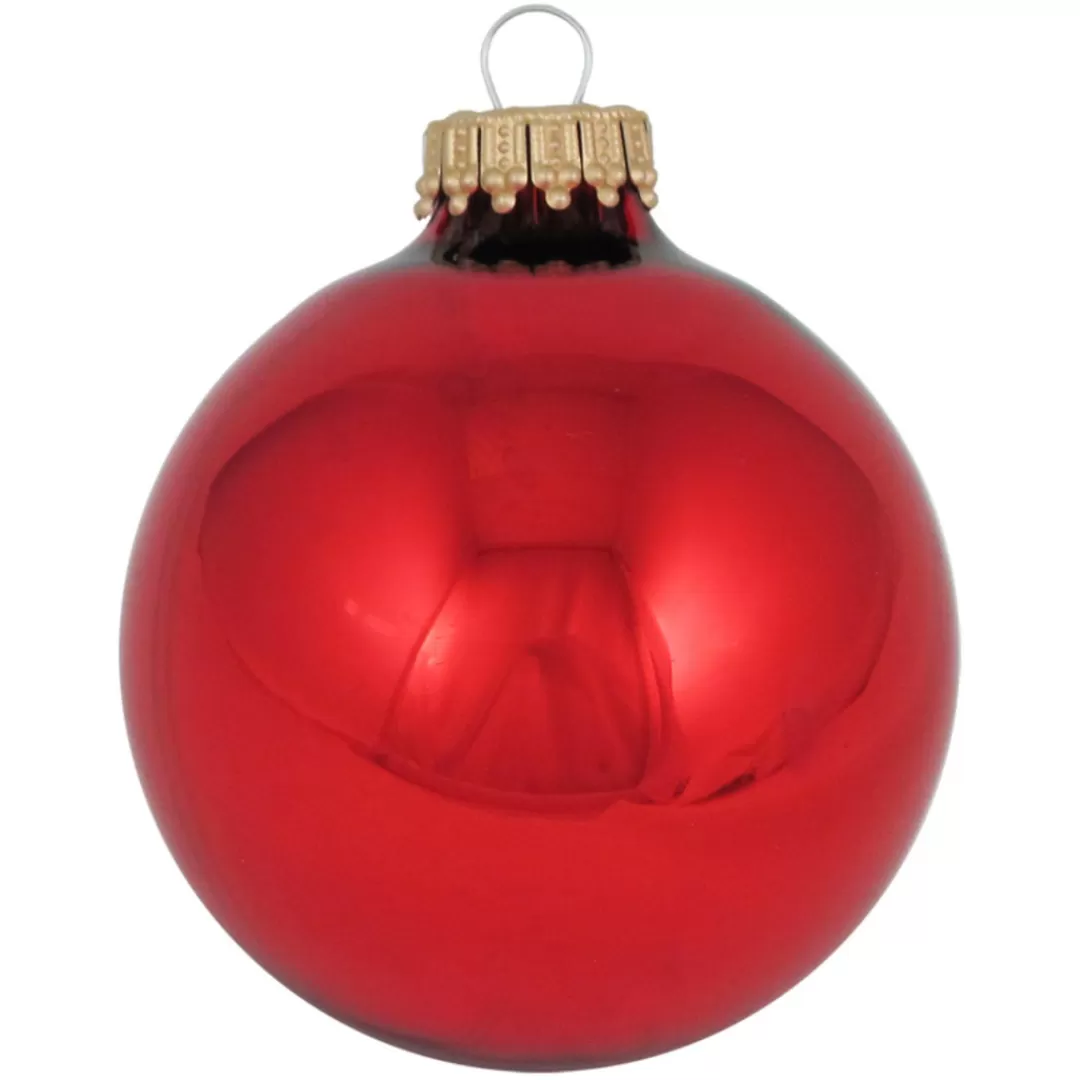 The Christmas Shop Red Theme | Glass*Shiny Red Baubles