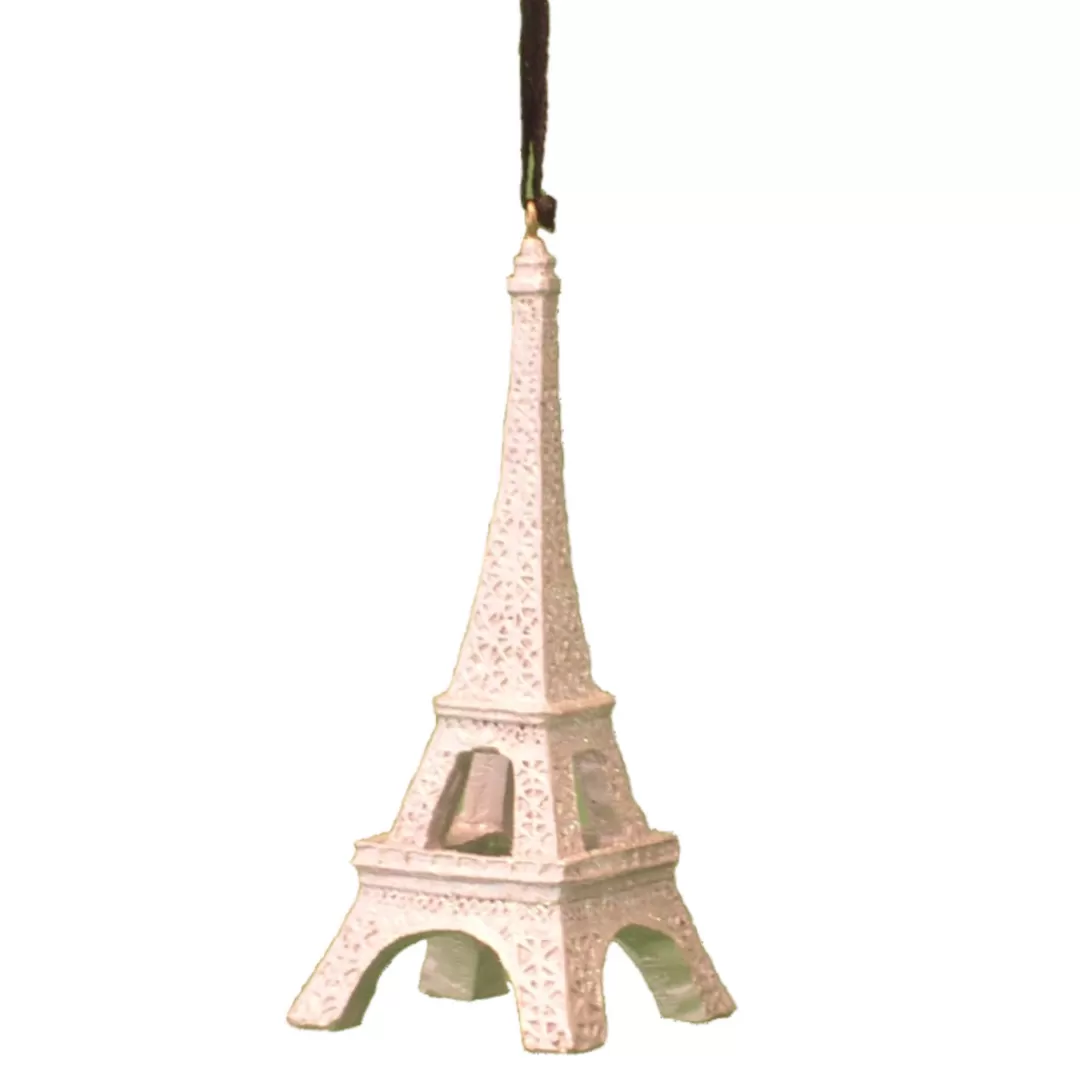 The Christmas Shop Silver & White Theme*Silver Eiffel Tower