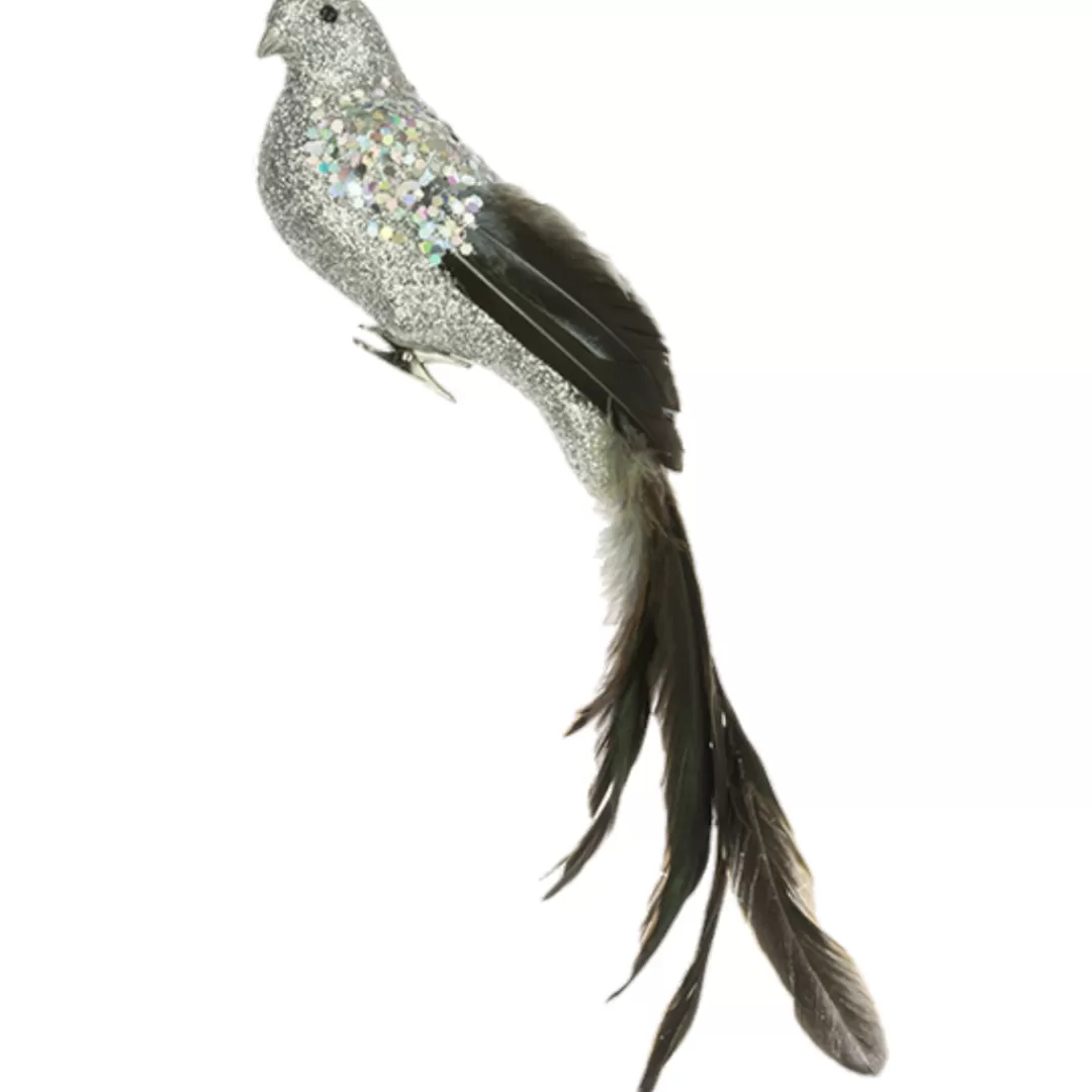 The Christmas Shop Characters | Silver & White Theme*Silver Long Tail Bird