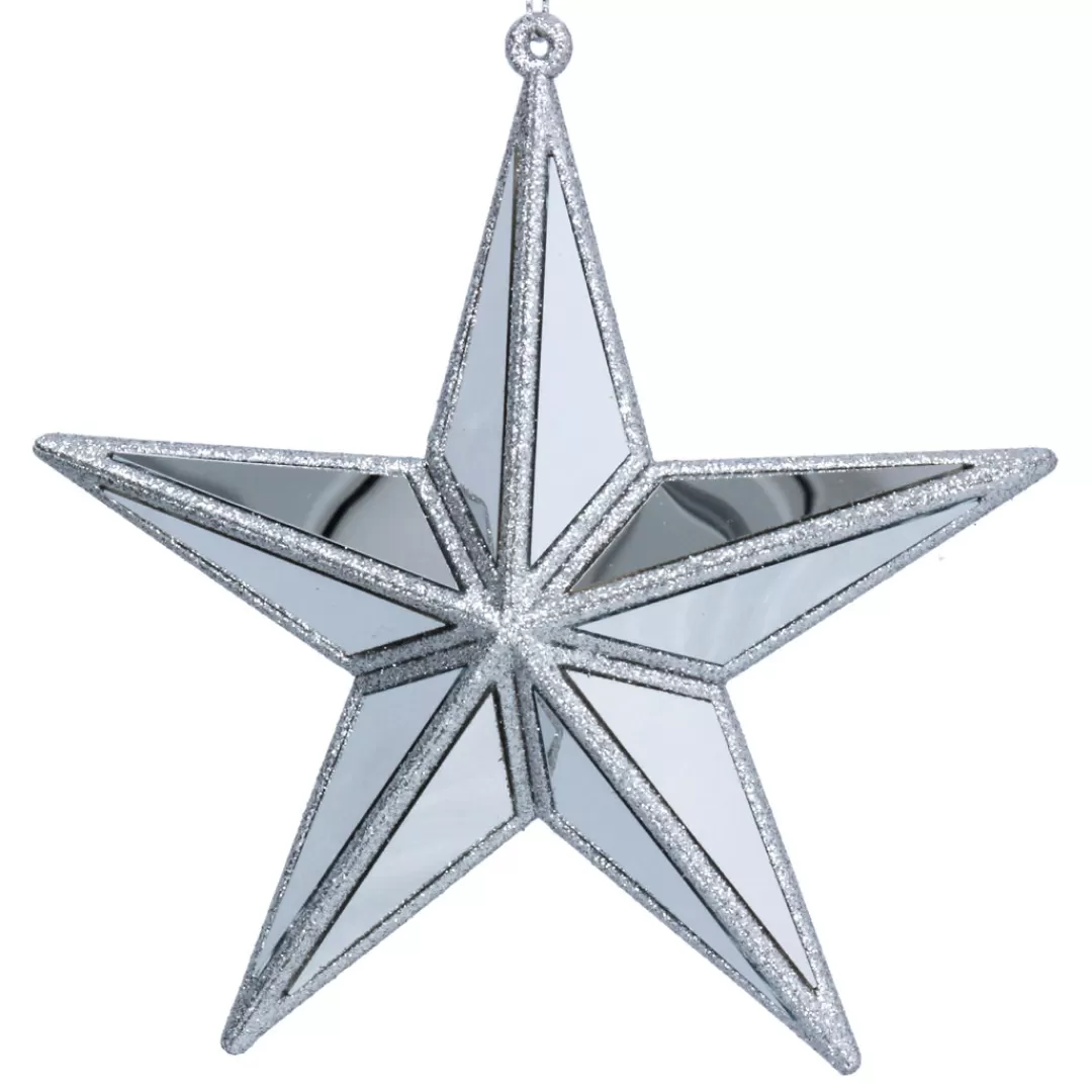 The Christmas Shop Silver & White Theme*Silver Mirror Star