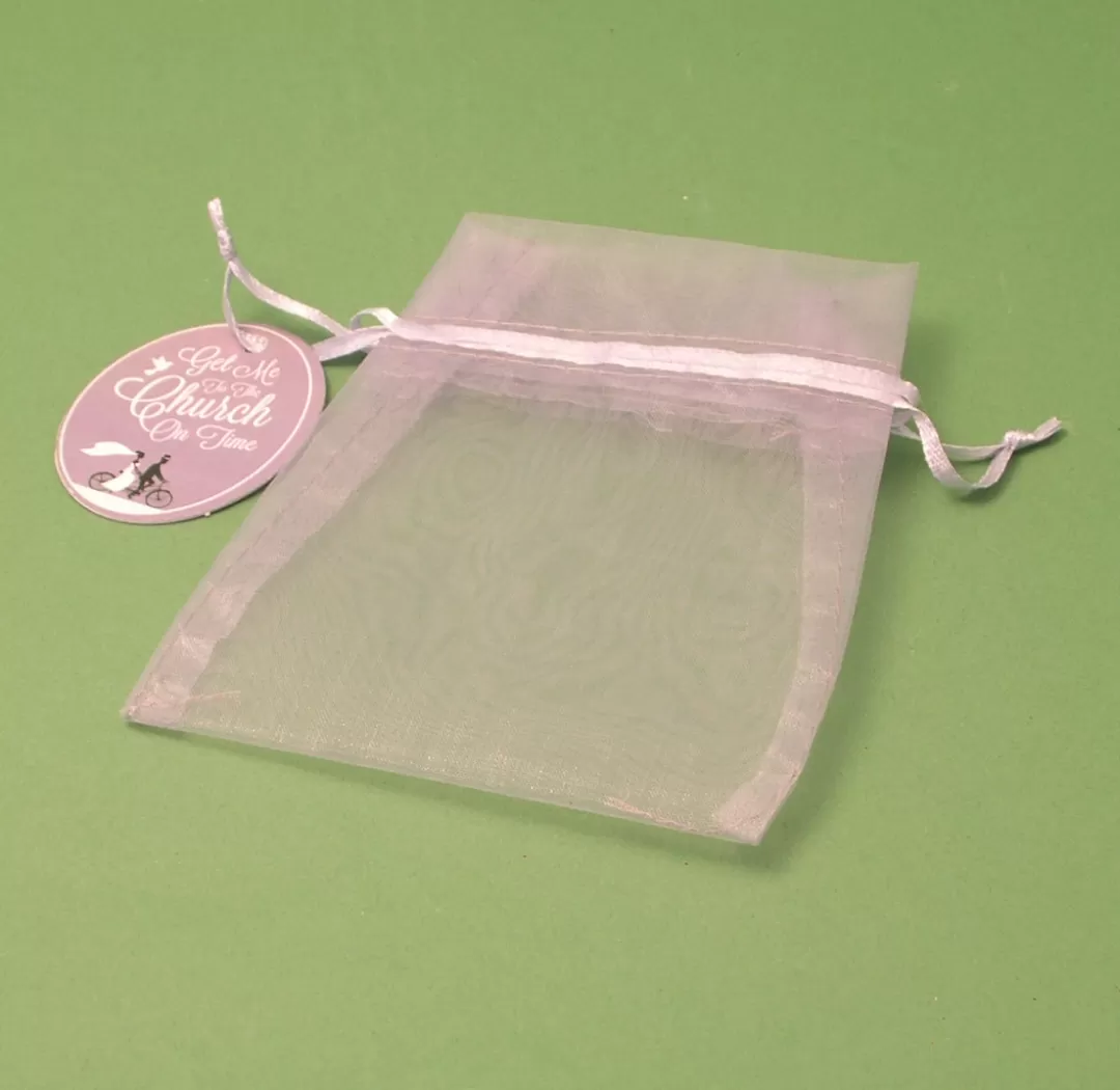 The Christmas Shop Bags*Silver Organza Wedding Favour Bag