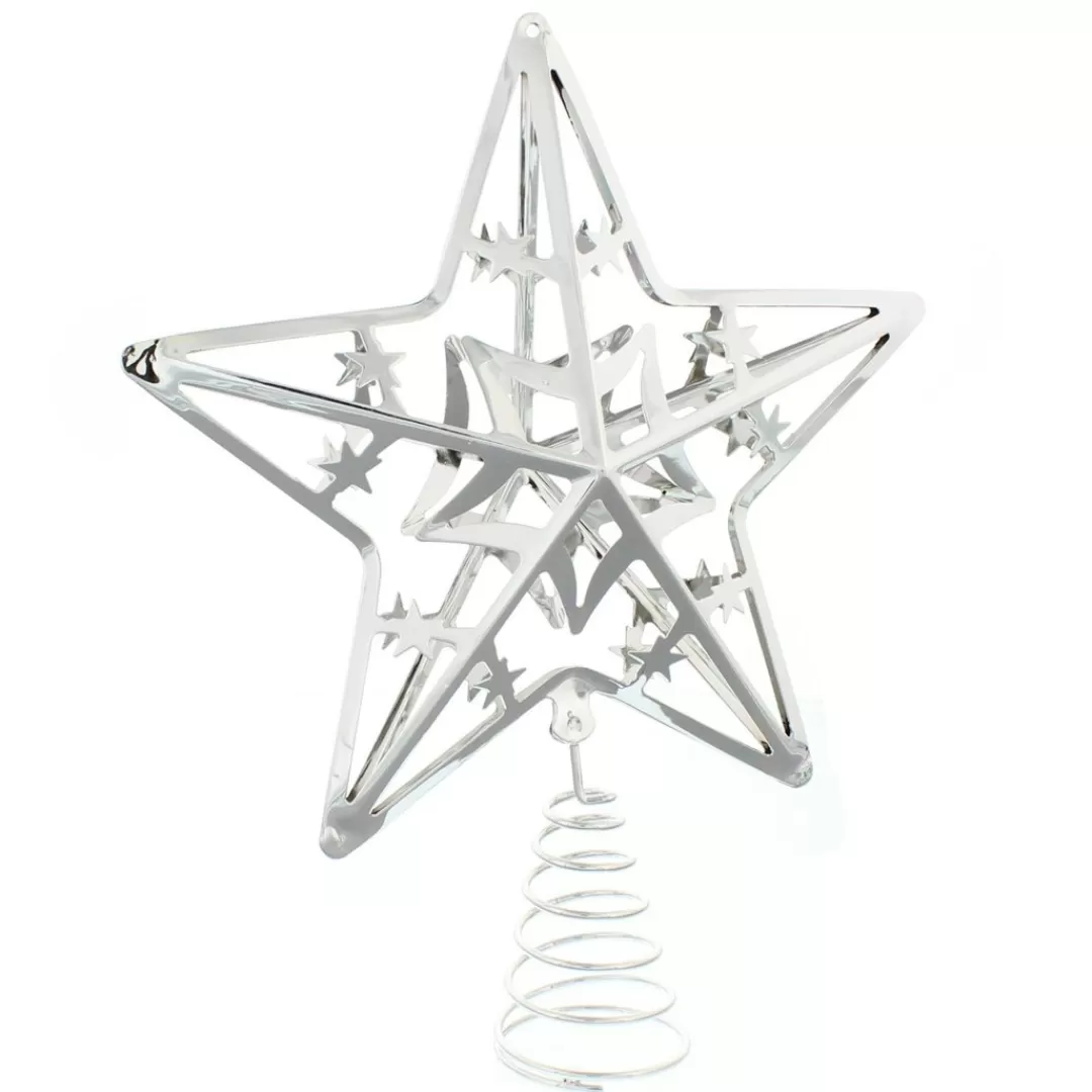 The Christmas Shop Treetop Stars | Silver & White Theme*Silver Treetop Star