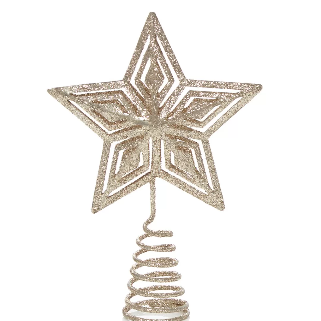 The Christmas Shop Treetop Stars | Gold Theme*Small Champagne Gold Star