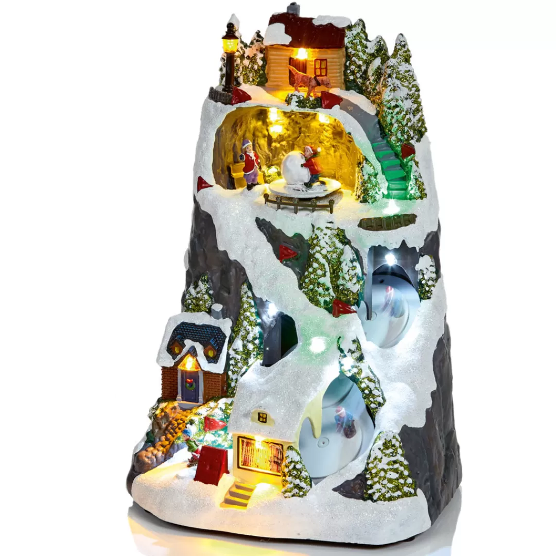 The Christmas Shop Musicals | Lighted Houses*Snow Mountain Scene