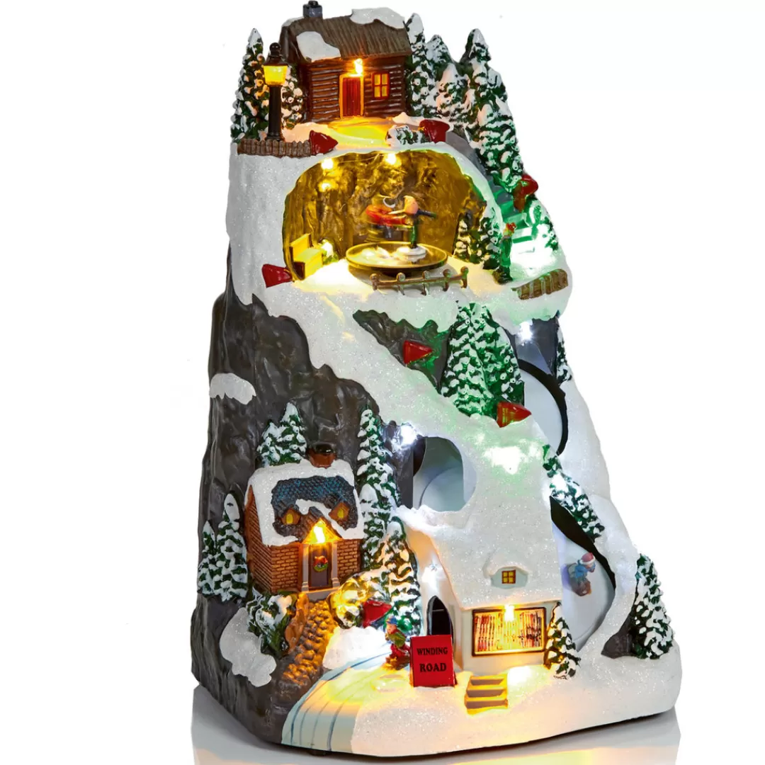 The Christmas Shop Musicals | Lighted Houses*Snow Mountain Scene