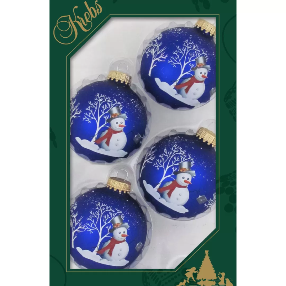 The Christmas Shop Glass*Snowman Baubles