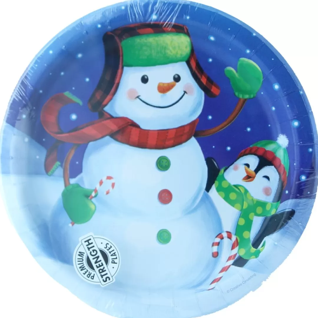 The Christmas Shop Tableware*Snowman Paper Plates