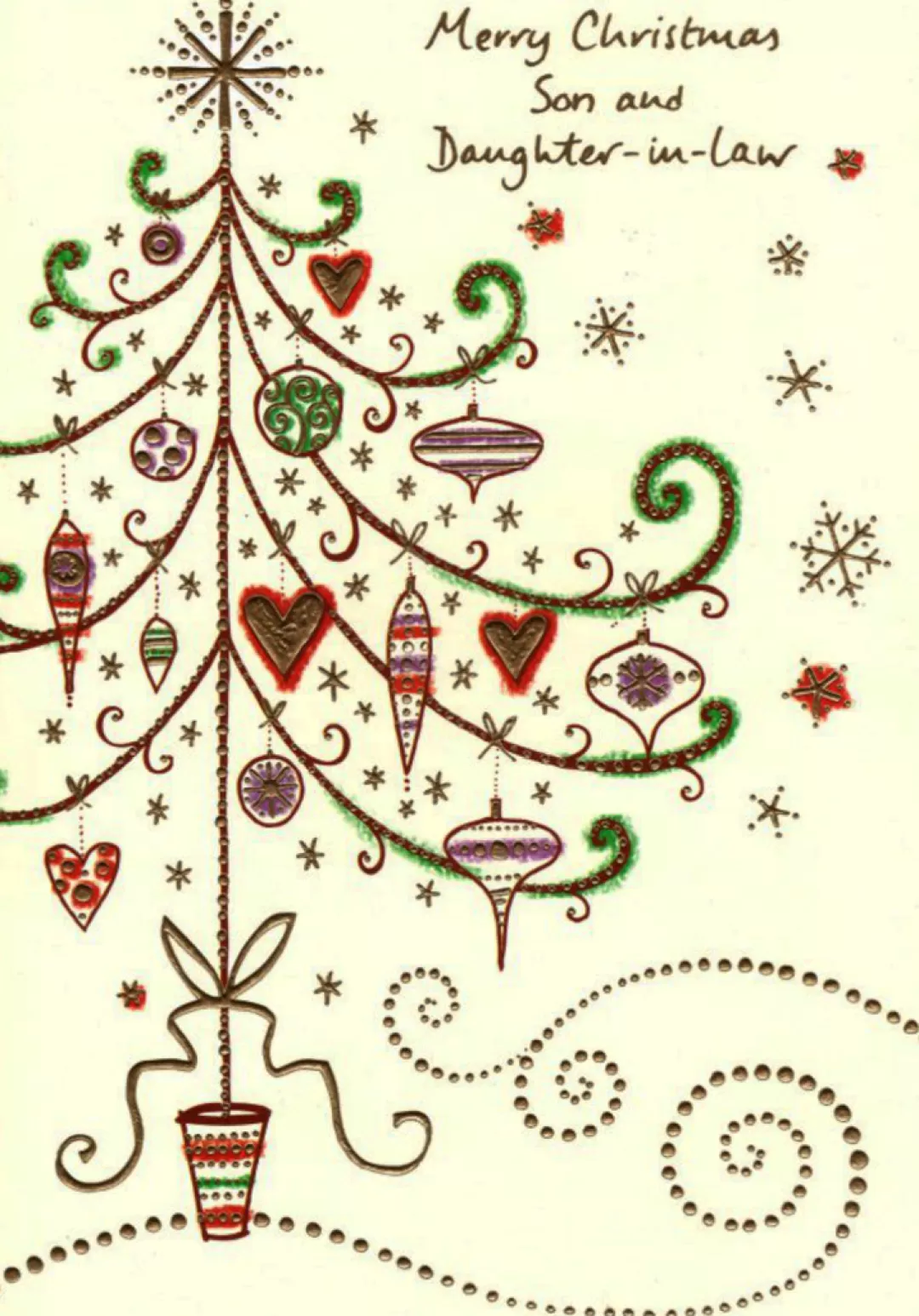 The Christmas Shop Cards For Relatives*Son And Daughter In Law Christmas Card