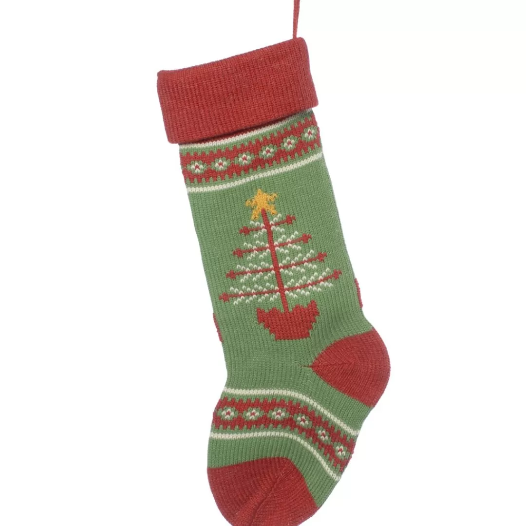 The Christmas Shop Stockings*Stocking With Tree Design