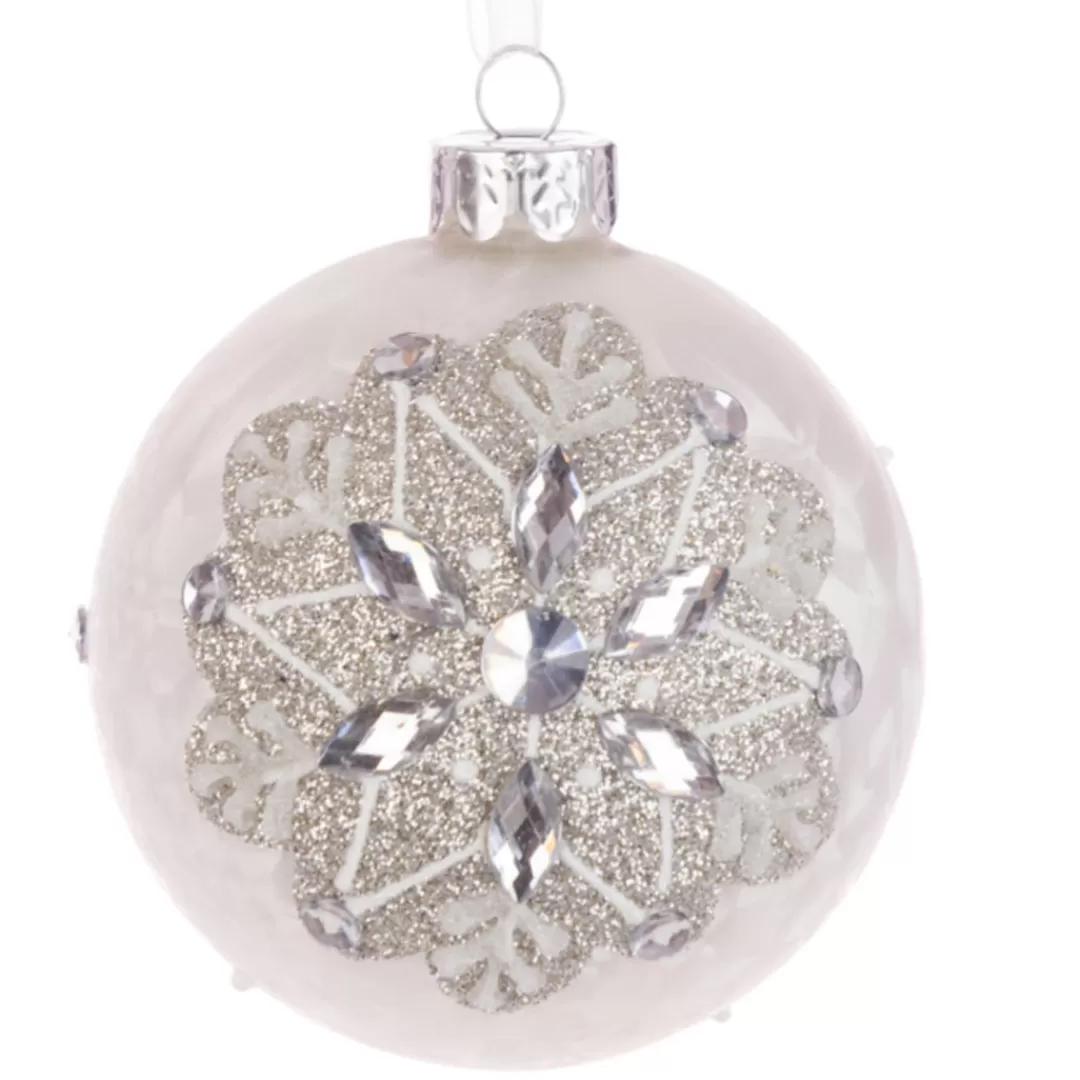 The Christmas Shop Silver & White Theme | Glass*Tanya Bauble