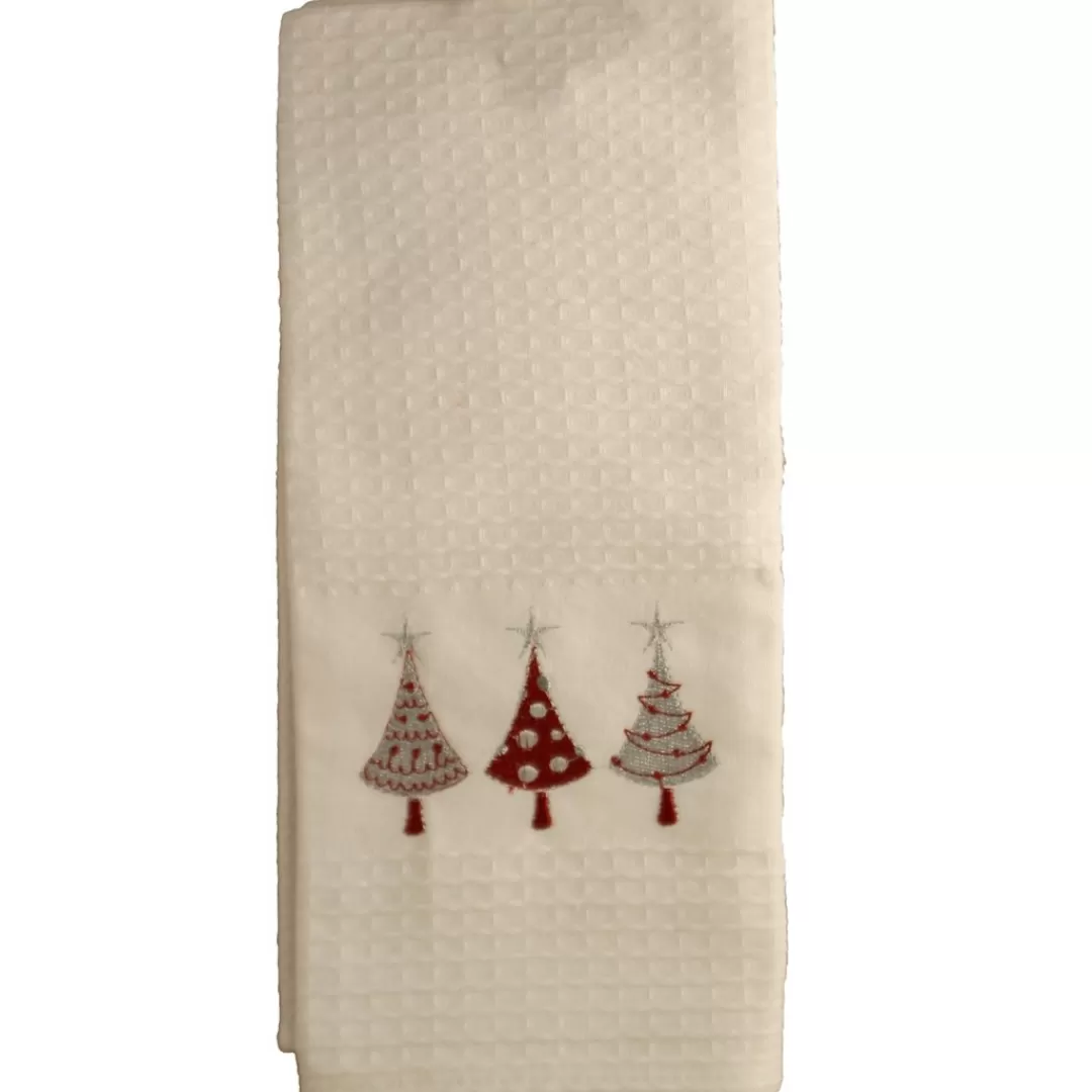 The Christmas Shop Tableware*Tea Towel With Tree Motif