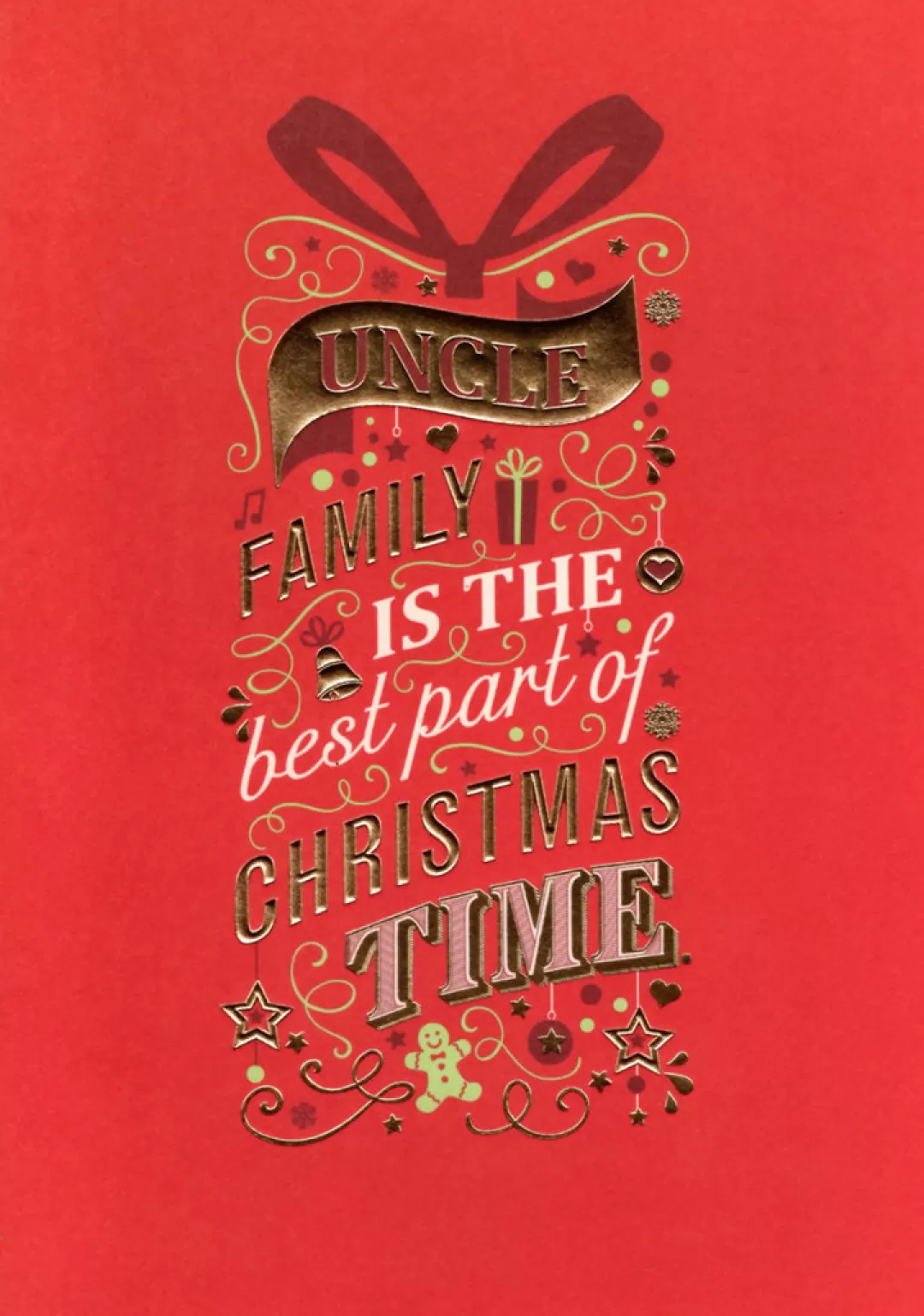 The Christmas Shop Cards For Relatives*Uncle Christmas Card