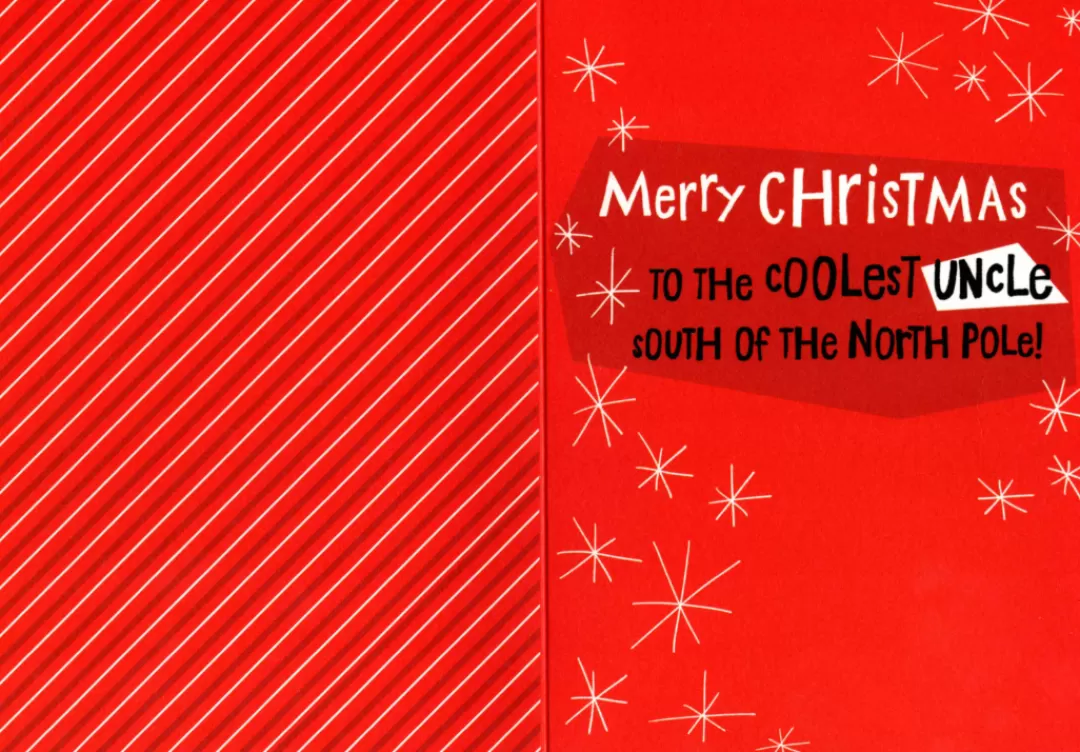 The Christmas Shop Cards For Relatives*Uncle Christmas Card